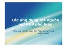 Các ứng dụng mã nguồn mở PHP phổ biến