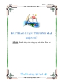 BÀI THẢO LUẬN  THƯƠNG MẠI ĐIỆN TỬ Đề tài: Trình bày các công cụ xúc tiến điện tử