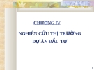 Lập và quản lý dự án đầu tư: Chương 4