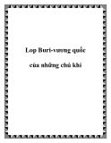 Lop Buri-vương quốc của những chú khỉ