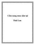 Cẩm nang mua sắm tại Thái Lan