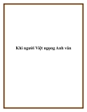 Khi người Việt ngọng Anh văn