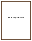 Tài liệu về 850 từ tiếng Anh cơ bản