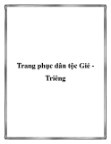 Trang phục dân tộc Gié Triêng