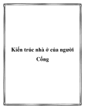 Kiến trúc nhà ở của người Cống