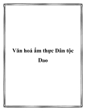 Văn hoá ẩm thực Dân tộc Dao