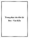 Trang phục của dân tộc Bru - Vân Kiều