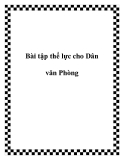 Bài tập thể lực cho Dân văn Phòng