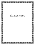 BÀI TẬP MONG