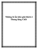 Những bí ẩn khó giải thích ở Thung lũng Chết