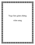 Yoga làm giảm chứng viêm sưng