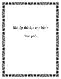 Bài tập thể dục cho bệnh nhân phổi