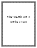 Nắng vàng, biển xanh và cát trắng ở Miami 