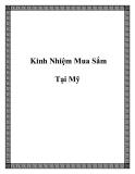 Kinh Nhiệm Mua Sắm Tại Mỹ