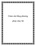 Giảm cân bằng phương pháp chạy bộ