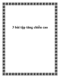 3 bài tập tăng chiều cao