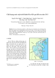 Báo cáo "  Chất lượng nước mặt tỉnh Khánh Hòa-Kết quả điều tra năm 2011 "