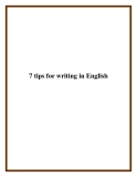 7 tips for writing in English