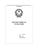 MẪU GIẤY PHÉP THÀNH LẬP VÀ HOẠT ĐỘNG