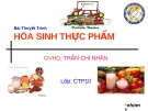 Đề tài: HÓA SINH THỰC PHẨM