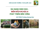 BÀI GIẢNG: ĐA DẠNG SINH HỌC, BIẾN ĐỔI KHÍ HẬU &  PHÁT TRIỂN BỀN VỮNG 