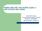 HƯỚNG DẪN VIẾT TÌNH HUỐNG QUẢN LÝ (LỚP CHUYÊN VIÊN CHÍNH)