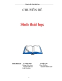 Chuyên đề : Sinh thái học