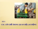 BÀI 3- CÁC CƠ CHẾ TRONG QUAN HỆ LAO ĐỘNG 