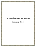 Các bước để xây dựng một chiến lược thương mại điện tử