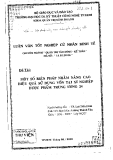 Luận văn:Một số biện pháp nhằm nâng cao hiệu quả sử dụng vốn tại xí nghiệp dược phẩm Trung Ương 24  