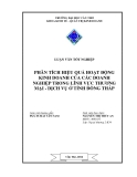Luận văn: Phân tích hiệu quả của hoạt động kinh doanh của các doanh nghiệp trong lĩnh vực thương mại-dịch vụ tỉnh Đồng Tháp  