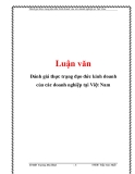 Đề tài: Đánh giá thực trạng đạo đức kinh doanh của các doanh nghiệp tại Việt Nam