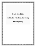 Tranh Sơn Thủy với Giá Trị Văn Hóa, Tư Tưởng Phương Đông