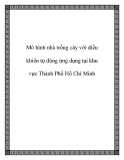 Mô hình nhà trồng cây với điều khiển tự động ứng dụng tại khu vực Thành Phố Hồ Chí Minh