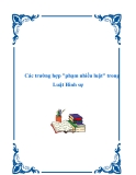Các trường hợp "phạm nhiều luật" trong Luật Hình sự