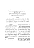 Báo cáo " Tổng hợp Và nghiên cứu tính chất của các phức chất niken(II), paladi(II) Dipivaloylmetan "