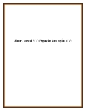 Short vowel /ɪ/ (Nguyên âm ngắn /ɪ/)