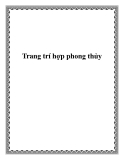 Trang trí hợp phong thủy