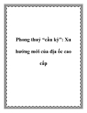 Phong thuỷ “cầu kỳ”: Xu hướng mới của địa ốc cao cấp