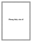 Phong thủy cửa sổ