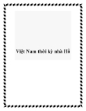 Việt Nam thời kỳ nhà Hồ