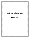 Chỗ tập thể dục theo phong thủy