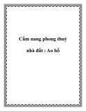 Cẩm nang phong thuỷ nhà đất : Ao hồ