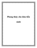 Phong thủy cho khu tiền sảnh