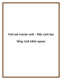 Giải mã truyện cười - Một cách học tiếng Anh khôn ngoan