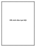100 cách chào tạm biệt