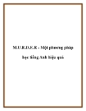 M.U.R.D.E.R - Một phương pháp học tiếng Anh hiệu quả