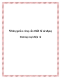 Những phần cứng cần thiết để sử dụng thương mại điện tử