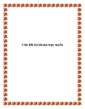 Cân đối tài khoản trực tuyến.