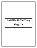 Nuôi Rắn Ri Voi Trong Khạp, Lu